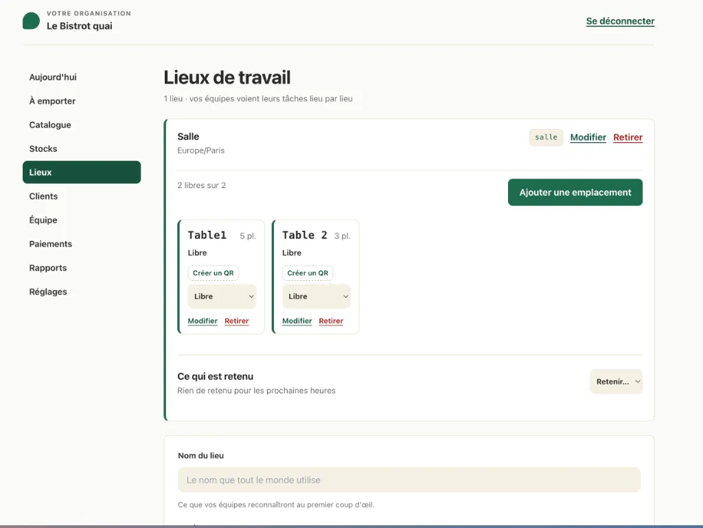 Gestion des paiements RestaurantOS